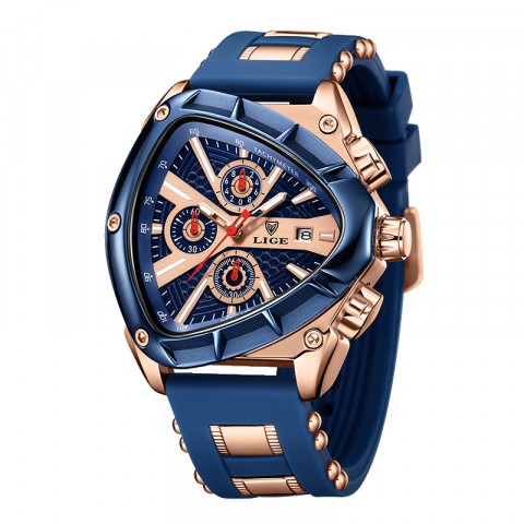 Nordic style polygonal mens watch