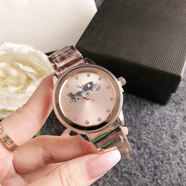 Fashion casual steel strip womens watch..