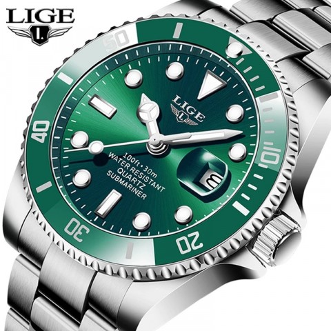 Non mechanical scanning perforated watch for men  fully automatic waterproof