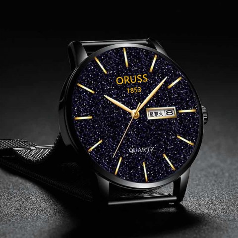 Mens watch genuine quartz waterproof