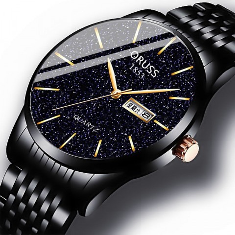 Mens watch genuine quartz waterproof