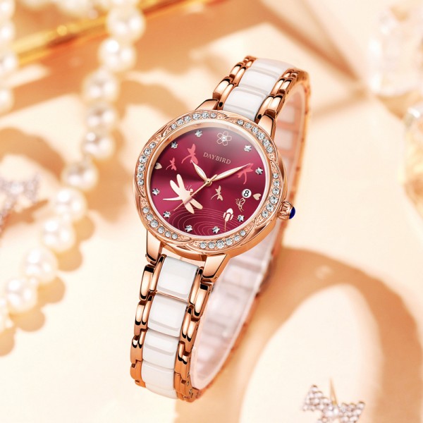 Ceramic Luminous Womens Watch..